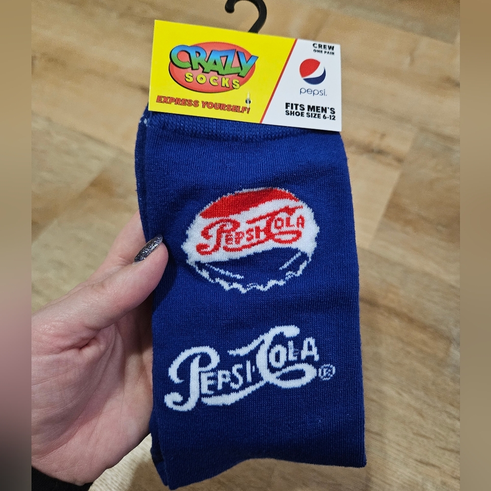 Novelty Pepsi Cola Soda Funny Novelty Crazy Socks Unisex Crew Men's